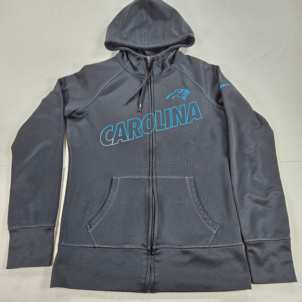 Nike Therma Fit Long Sleeve Carolina Panthers Full Zip Hoodie Women's Size Small